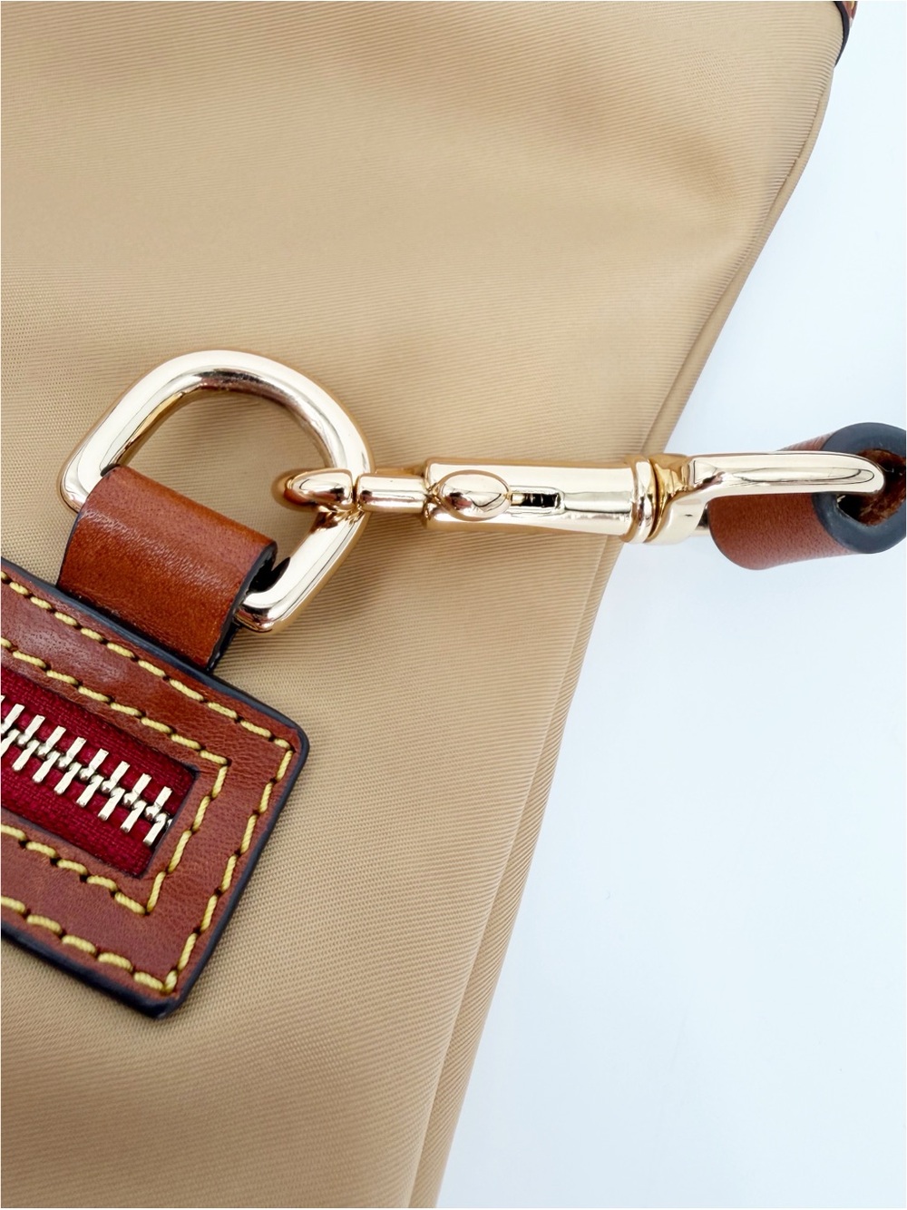 Dooney & Bourke Wayfarer Nylon Flapover Crossbody Taupe - Picture 10 of 11